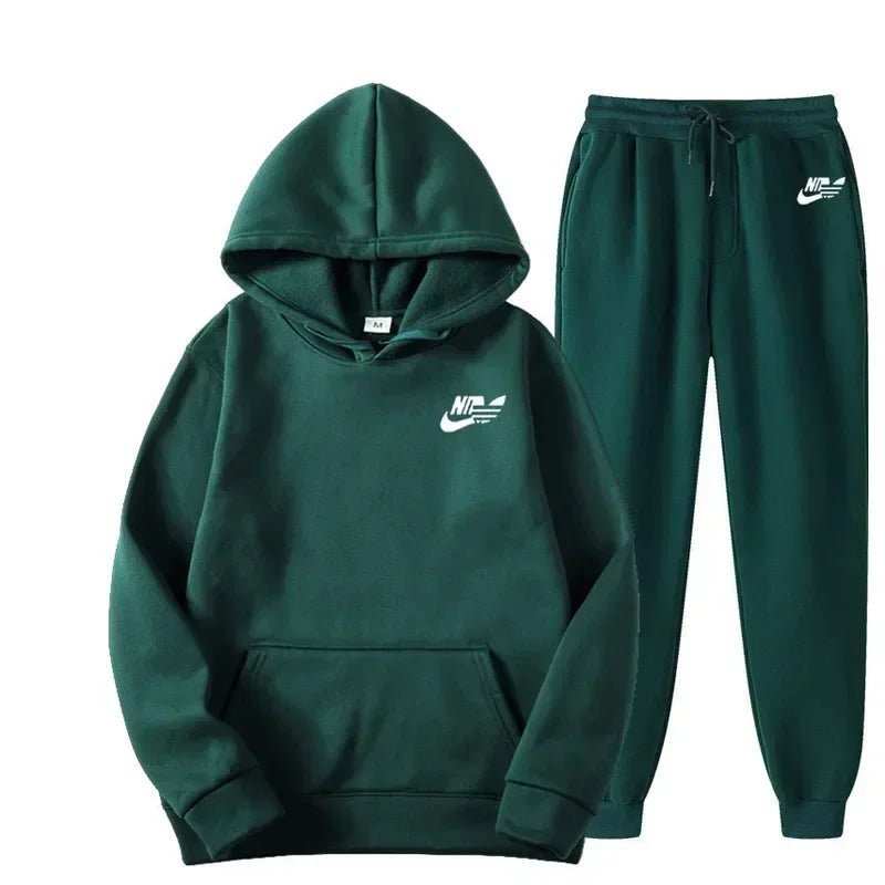 2025 Spring Autumn Men Casual Two Piece Sets Sweatshirts Men Women Street Los Fashion Printed Sports Suit - El Bean0s