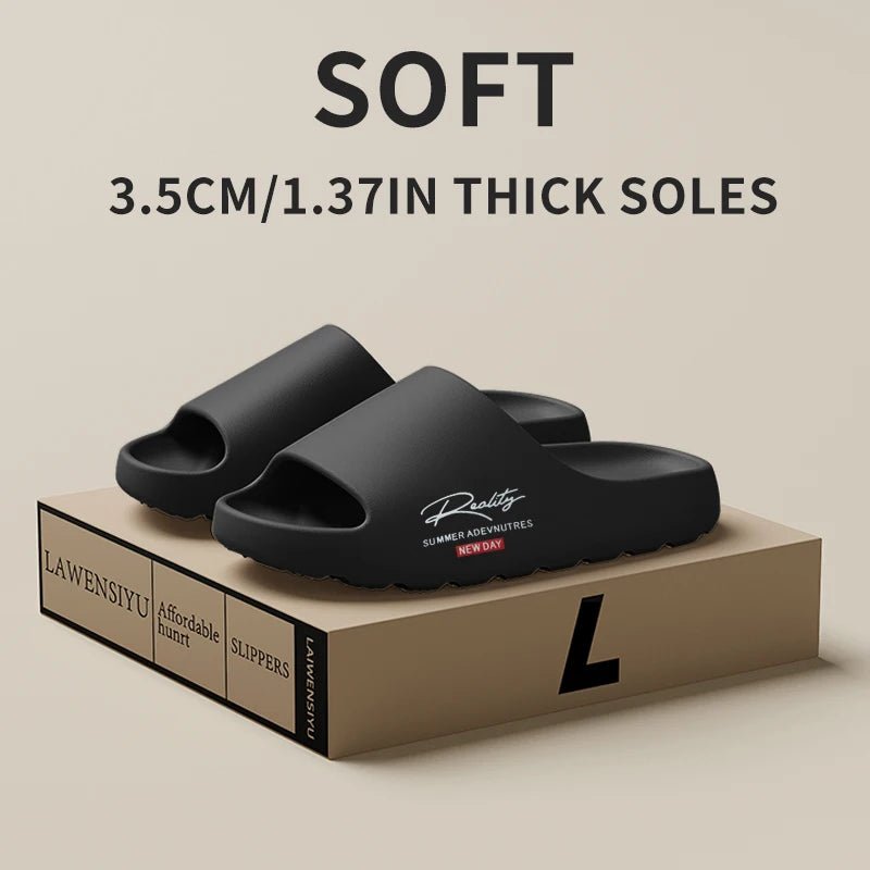 Comfortable And Lightweight Outdoor Slippers, Non-Slip Home Summer Beach Slippers, Same Style For Men And Women（No Shoe Box） - El Bean0s