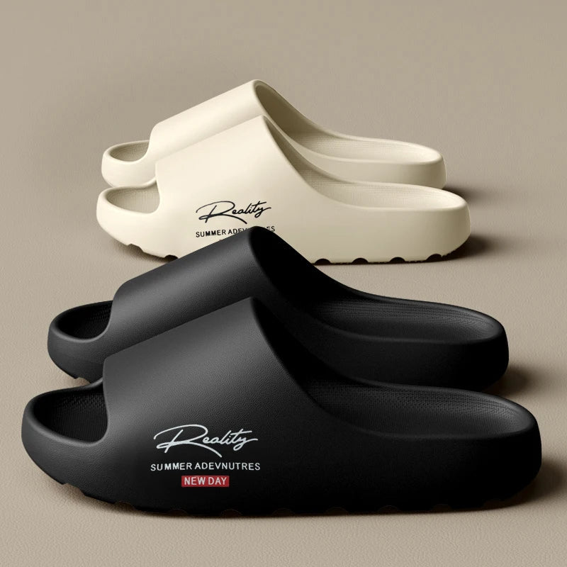 Comfortable And Lightweight Outdoor Slippers, Non-Slip Home Summer Beach Slippers, Same Style For Men And Women（No Shoe Box） - El Bean0s