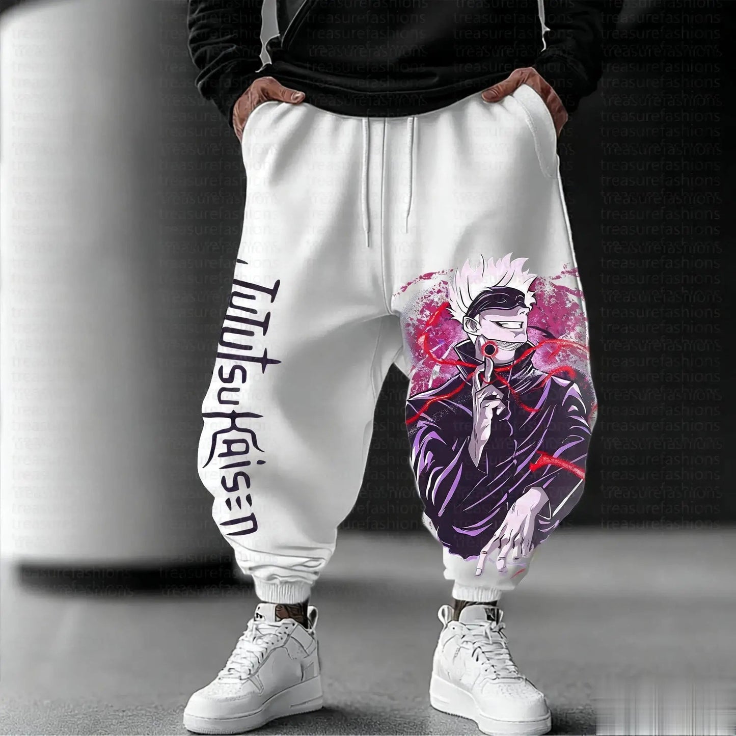 Jujutsu Kaisen Men Jogging Pants Loose Casual Sweatpants Japanese Anime Print Streetwear Graphic Hip Hop Trousers Y2k Clothes - El Bean0s