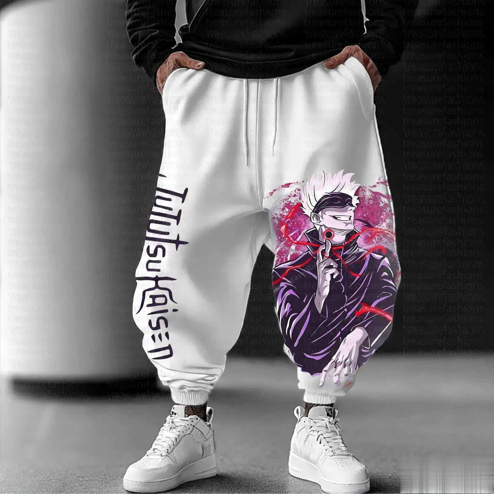 Jujutsu Kaisen Men Jogging Pants Loose Casual Sweatpants Japanese Anime Print Streetwear Graphic Hip Hop Trousers Y2k Clothes - El Bean0s