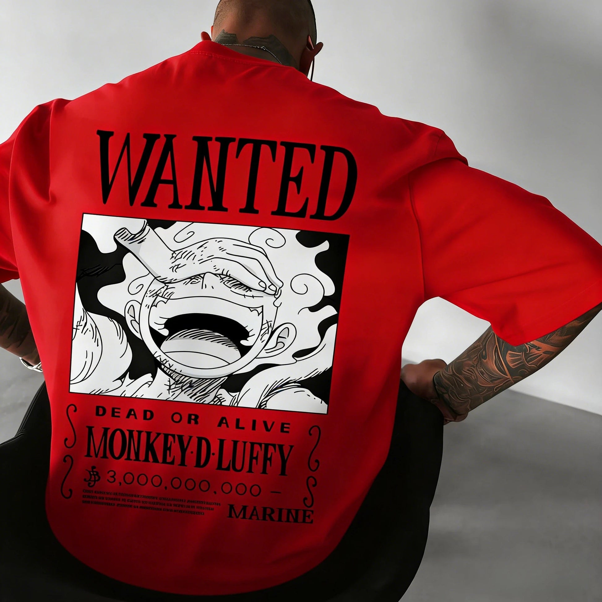 ONE PIECE Anime Luffy GEAR 5 Printed Cotton T-shirt Men's and Women's Summer New Street Hip Hop Loose Casual Parent Child Top - El Bean0s